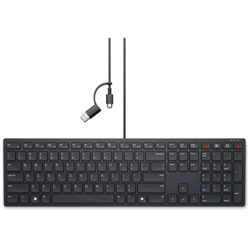 Dell Wired Collaboration Keyboard KB525C - Tastiera - USB, USB-C - QWERTY - italiana - nero - con 3 anni di Advanced Exchange Service